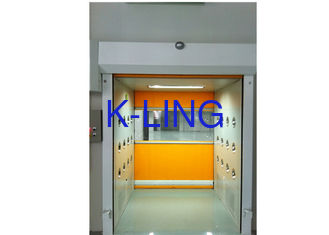 Προσαρμοσμένο καθαρό δωμάτιο ντους αέρα 1 - 4 ατόμου με το φίλτρο HEPA και την κυλώντας πόρτα