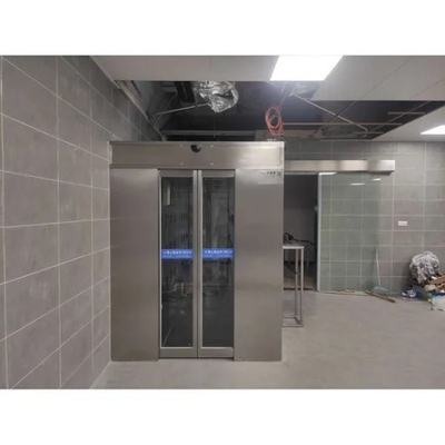Καθαρό δωμάτιο Air Shower Αφιερωμένη διαμόρφωση ανεμιστήρα και 220V/50Hz παροχή ενέργειας για καθαρό δωμάτιο καθαρισμού αέρα