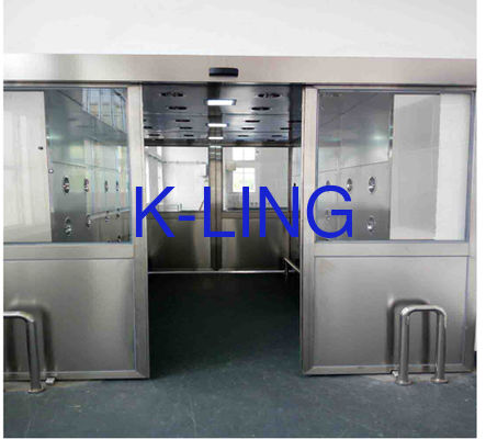Αεροθάλαμος ντους από ανοξείδωτο χάλυβα κατασκευασμένος από υλικό SUS304 T 1.0mm για έλεγχο μόλυνσης σε βιομηχανικό καθαρό χώρο