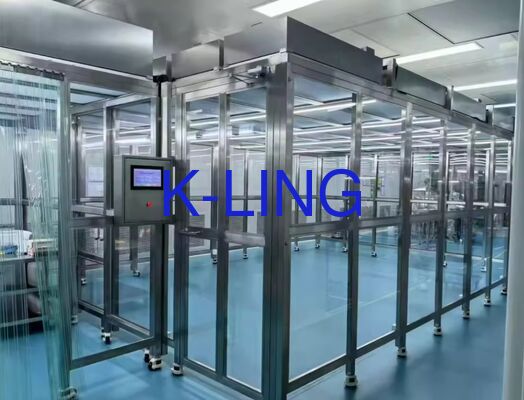 Class 1000 Modular Cleanroom με πάχος 50mm και φίλτρα HEPA/ULPA για την κατασκευή ημιαγωγών
