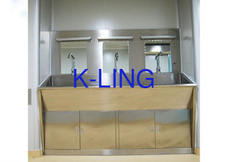 3 γραφεία λεκανών λουτρών πλύσης χεριών καθρεφτών με τρεις θέσεις