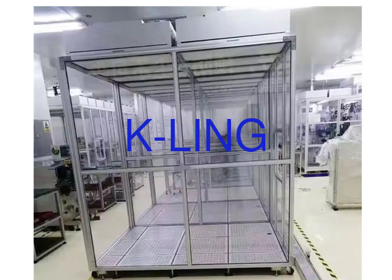 Προσαρμοσμένο καθαρό δωμάτιο Softwall με LED φωτισμό PLC έλεγχο και ρυθμιζόμενη ροή αέρα