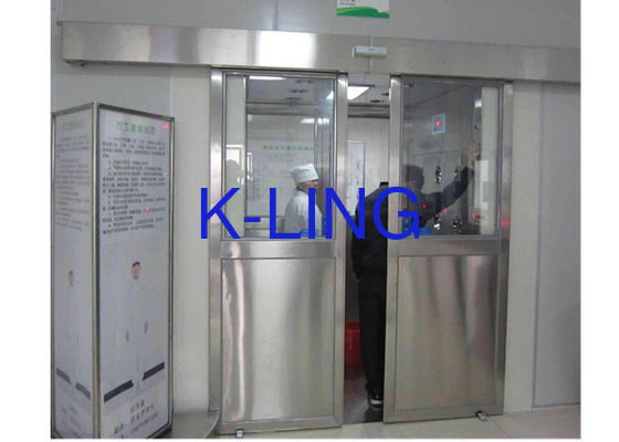 Κλάση 100 Καθαρό δωμάτιο αερό ντους με έλεγχο PLC και ανοξείδωτο χάλυβα SUS304 Κατασκευή για εμπορεύματα