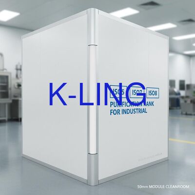 50mm Ενότητες Αίθουσας Καθαρισμού Sandwich Panel με ISO5 ISO6 ISO7 ISO8 Καθαρισμό για Βιομηχανική Χρήση