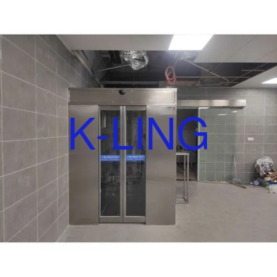 Καθαρό δωμάτιο Air Shower Αφιερωμένη διαμόρφωση ανεμιστήρα και 220V/50Hz παροχή ενέργειας για καθαρό δωμάτιο καθαρισμού αέρα