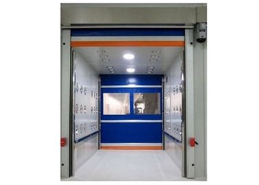 Καθαρό δωμάτιο ντους αέρα πορτών PVC κυλώντας γρήγορα με το άσπρο/κόκκινο μπλε χρώμα