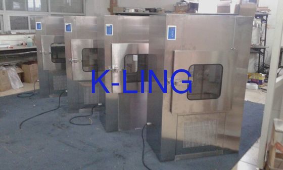 Καθαρό κιβώτιο περασμάτων ντους αέρα ανοξείδωτου δωματίων τροφίμων με τα πρότυπα QS